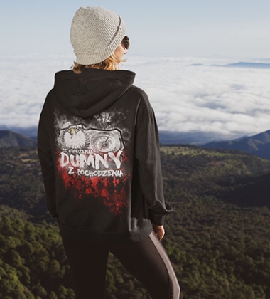 Damska bluza z kapturem OD URODZENIA DUMNY 2